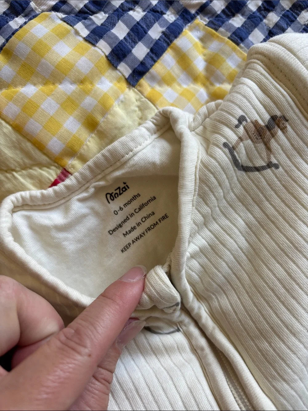 Cream Rocking Horse Sleep Sack 2.5 Tog 100% Cotton